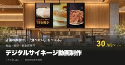 食品・飲料のデジタルサイネージ動画制作